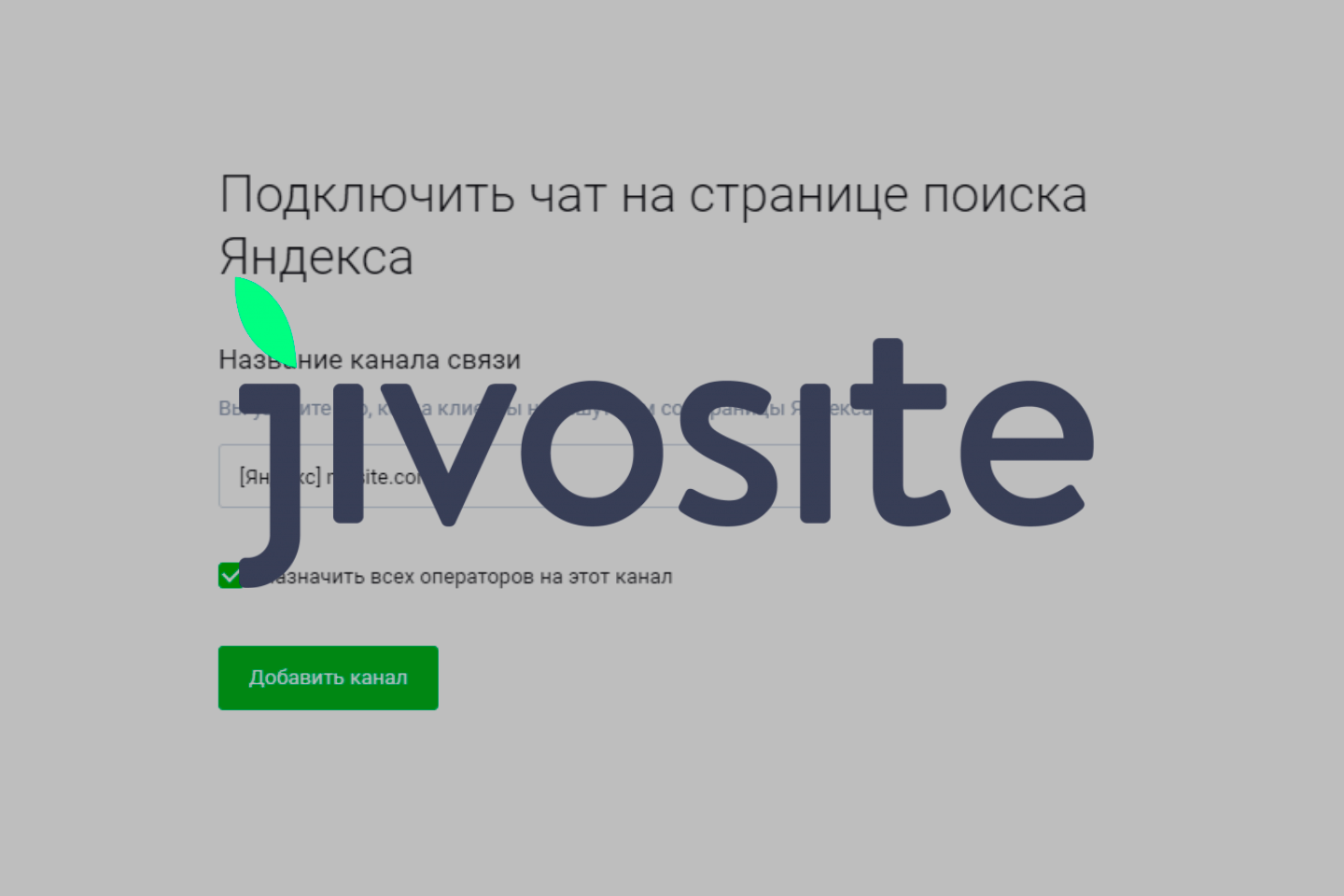 Как добавить кнопку чата JivoSite в поиск Яндекса