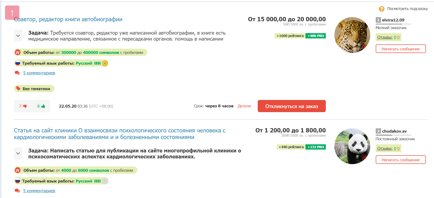 Заказы на Text.ru